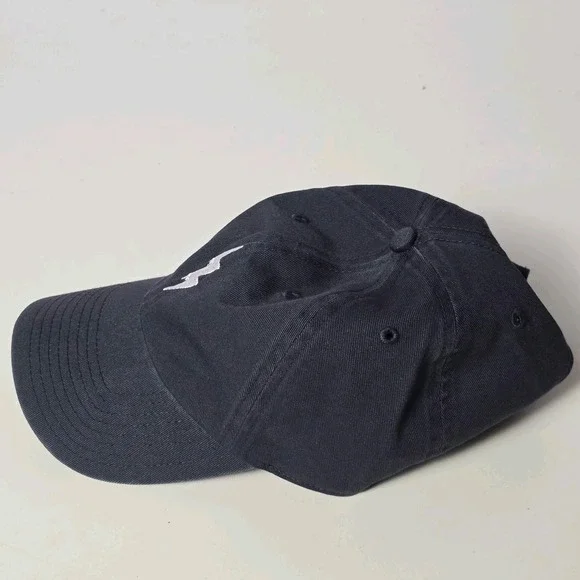 Lightning Bolt Hat Cap Men's Blue Gray Strap Back Adjustable Baseball - Picture 9 of 10